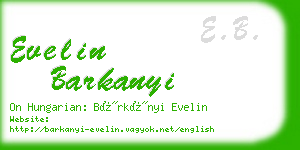 evelin barkanyi business card